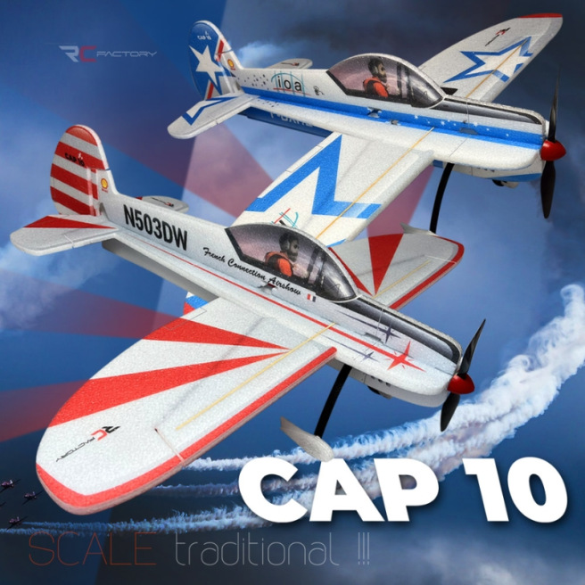 Avion indoor Crack Camel de RC Factory - Env: 87cm - Bleu ou Silver