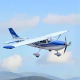 Avion  Cessna 182 1/7 1500mm PNP kit Rouge Bleu de FMS