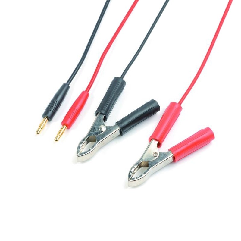 YACSEJAO Câble d'alimentation DC à pinces crocodiles pour batterie DC 5,5  2,1 mm mâle vers pinces de batterie 12-24 V pour chargeur de voiture pour