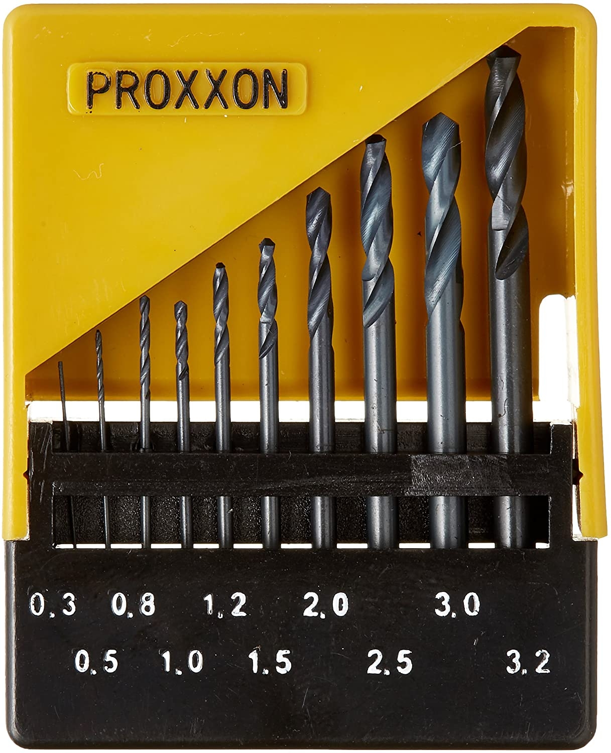 Forets en HSS avec pointe de centrage, 6 pièces, 1,5 à 4 mm Proxxon